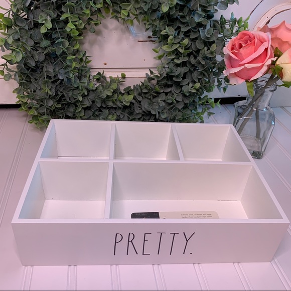 Rae Dunn Other - Rae Dunn PRETTY Wood Box Organizer